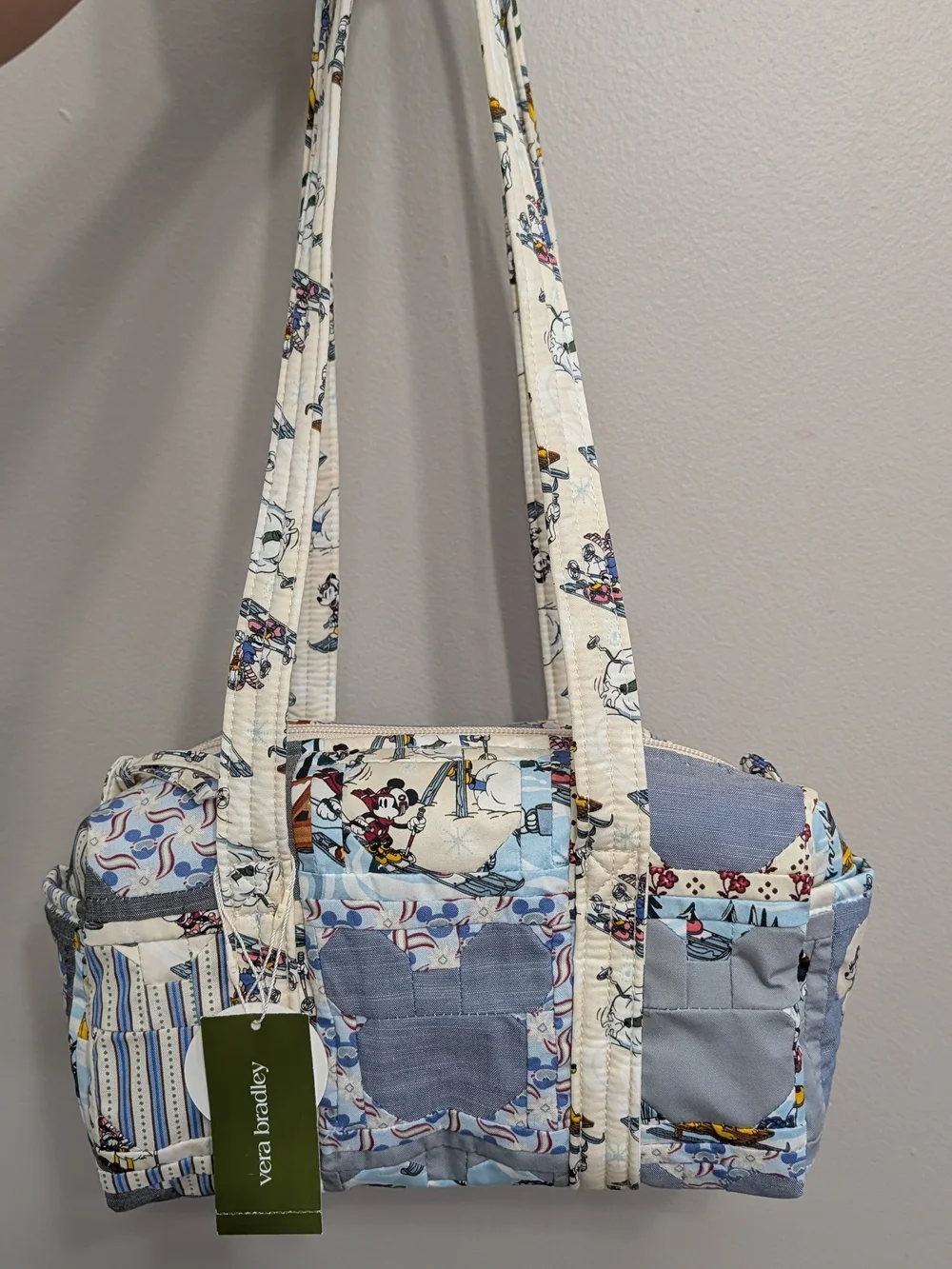 Vera Bradley Blue Patchwork Quilted Tote Bag